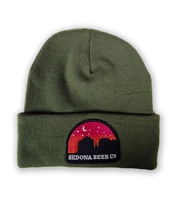 Sunset Patch Beanie (Army Green)