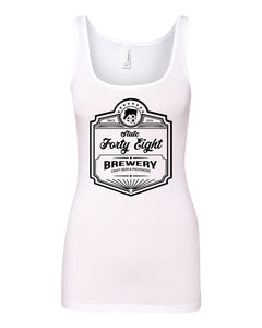 State 48 Classic Brewery Ladies Tank Top (White)