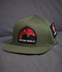 Sunset Arch Patch Hat (Army Olive)